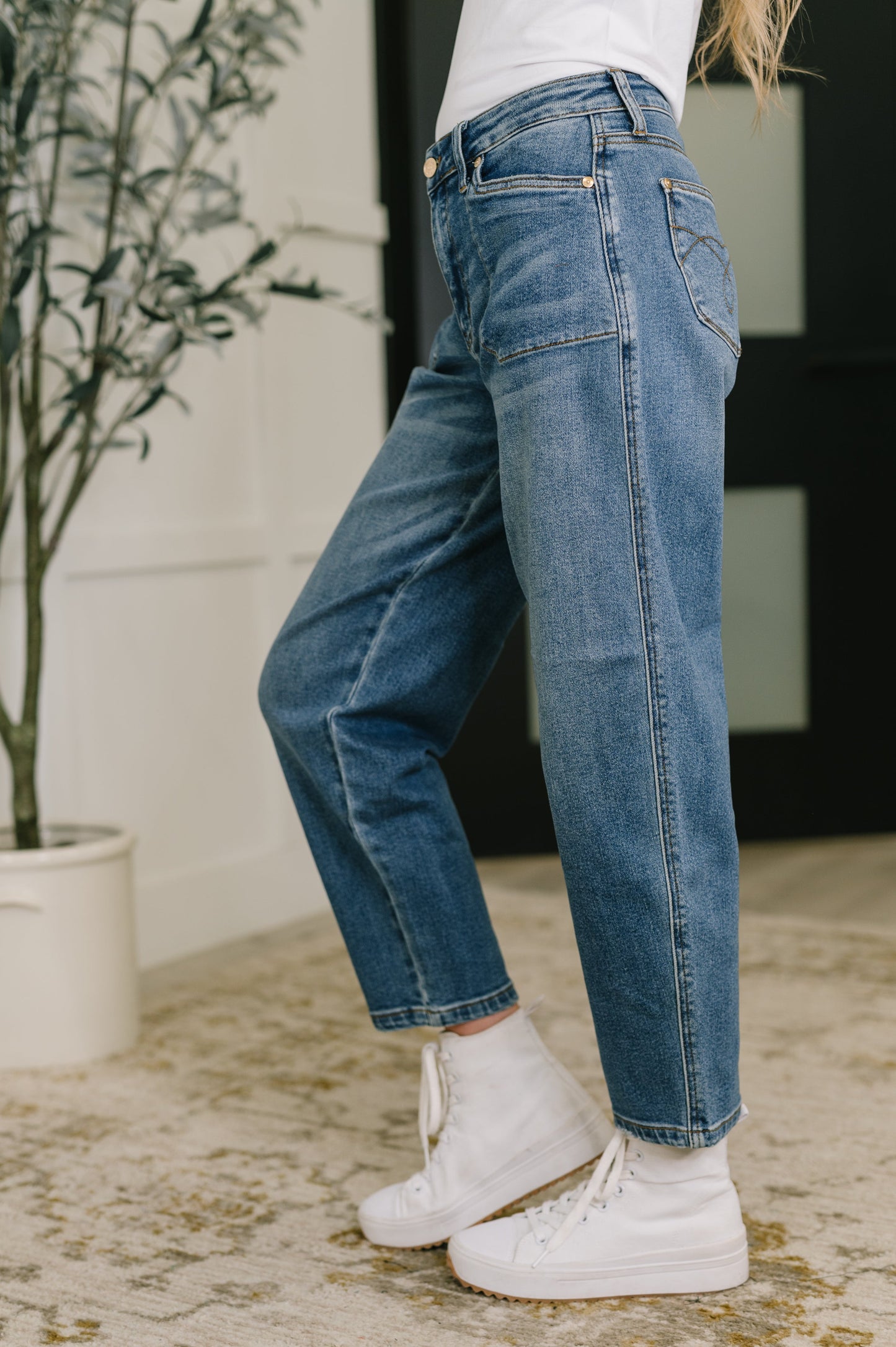 Judy Blue High Waist Soft Barrel Stitch Thru Pocket Jeans