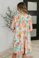 Bless Your Love Tiered Dress in Ivory, Orange and Mint