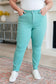 Judy Blue High Rise Garment Dyed Slim Jeans in Aquamarine