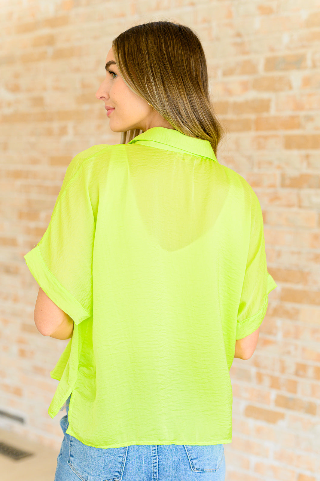 Bright Idea Button Down Top in Citrus