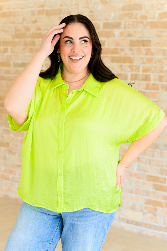 Bright Idea Button Down Top in Citrus