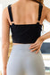 Tell Me More Crop Tank In Black