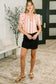 Busy Woman Split Neck Puff Sleeve Blouse