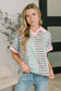 Can't Control It Collared Color Block Top