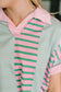 Can't Control It Collared Color Block Top