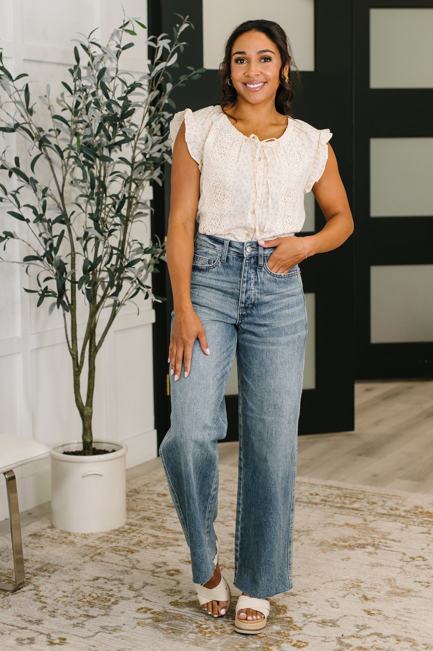 Judy Blue High Waist Rigid Magic Wihelmina Baggy Jeans