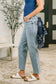 Judy Blue Mid Rise Ankle Straight w Bandana Loop
