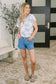 Down Right Delicate V-Neck Floral Top