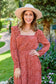 First Kiss Long Sleeve Maxi Dress In Rust