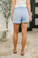 For the Love of the Game Mineral Wash Shorts in Dusty Blue