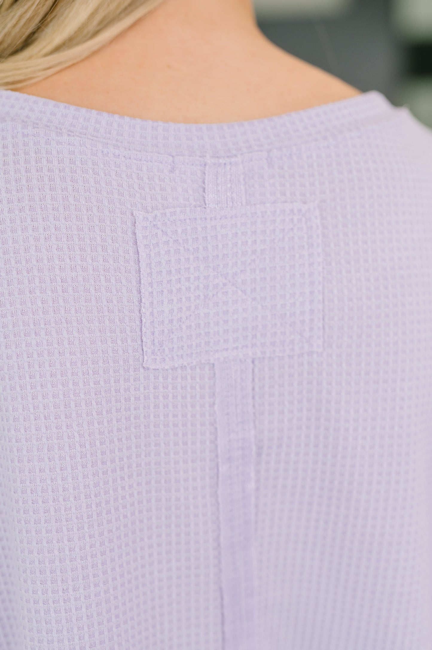 Foundation First Waffle Knit Relaxed Tee in Lilac