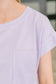 Foundation First Waffle Knit Relaxed Tee in Lilac
