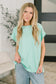 Foundation First Waffle Knit Relaxed Tee in Mint