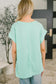 Foundation First Waffle Knit Relaxed Tee in Mint