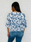 Frill Me With Sunshine Top in Ivory and Navy