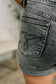 Greyson High Rise Button Fly Cuffed Shorts in Grey