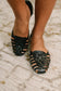 Gulla Woven Slip On Flats in Black