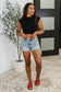 Halfway to Heaven Cropped Top in Black