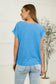 Heathered Harmony Basic Tee in Ocean Blue