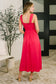 Hold Me Down Midi Dress in Fuchsia