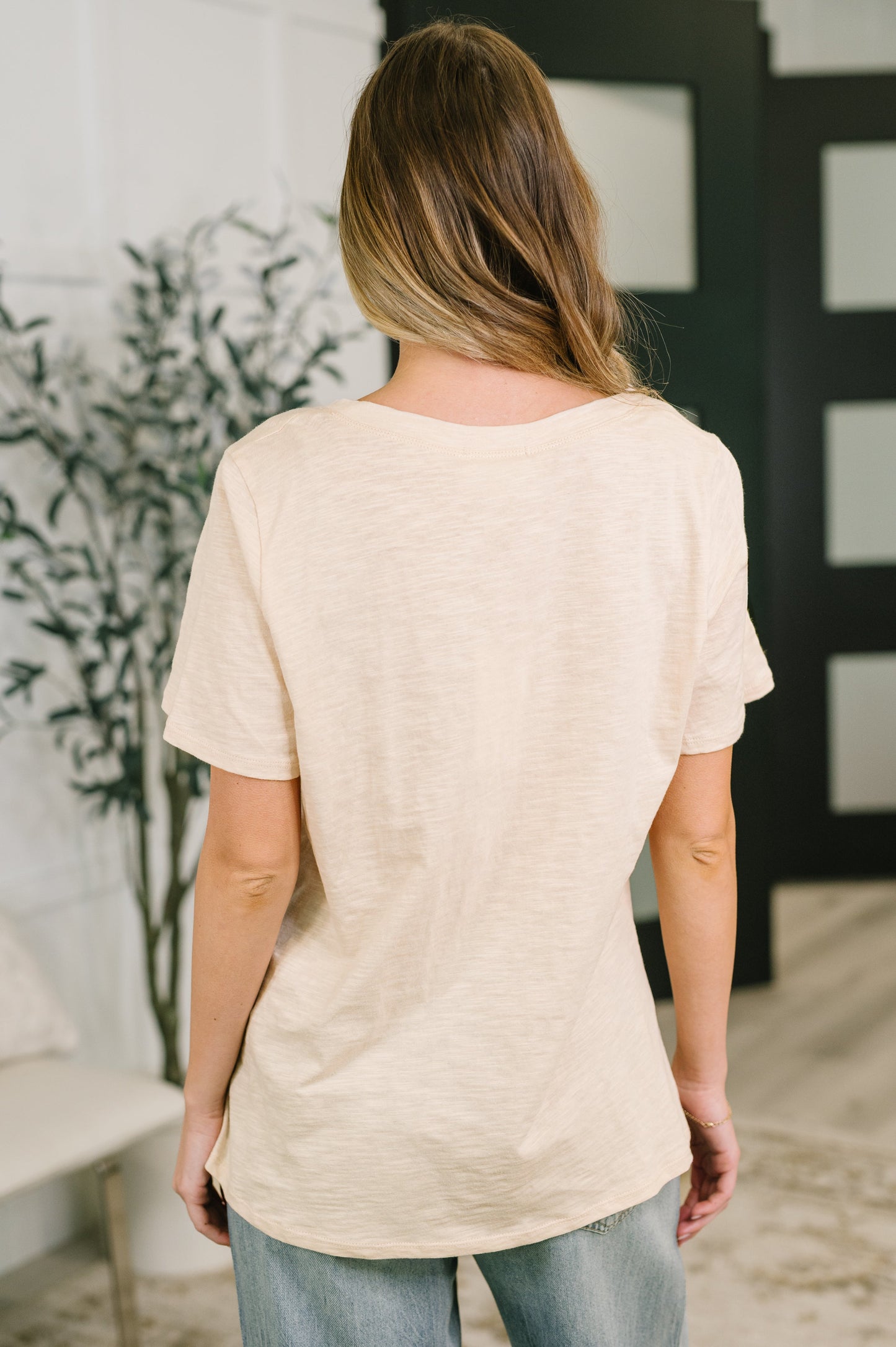 I Don't Have to Choose V-Neck Tee in Oatmeal