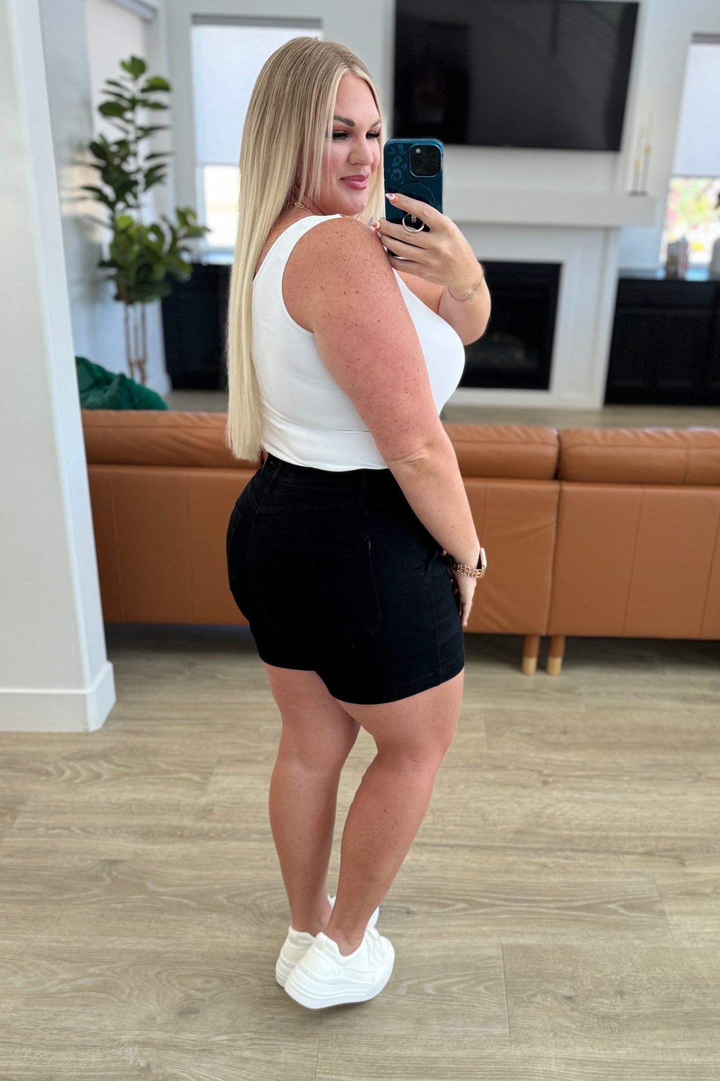 Judy Blue High Rise Button Fly Trouser Shorts