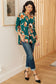 I Think Different Top in Teal Floral