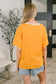 I Think I'm in Love Round Neck Loose Tee in Orange and Yellow