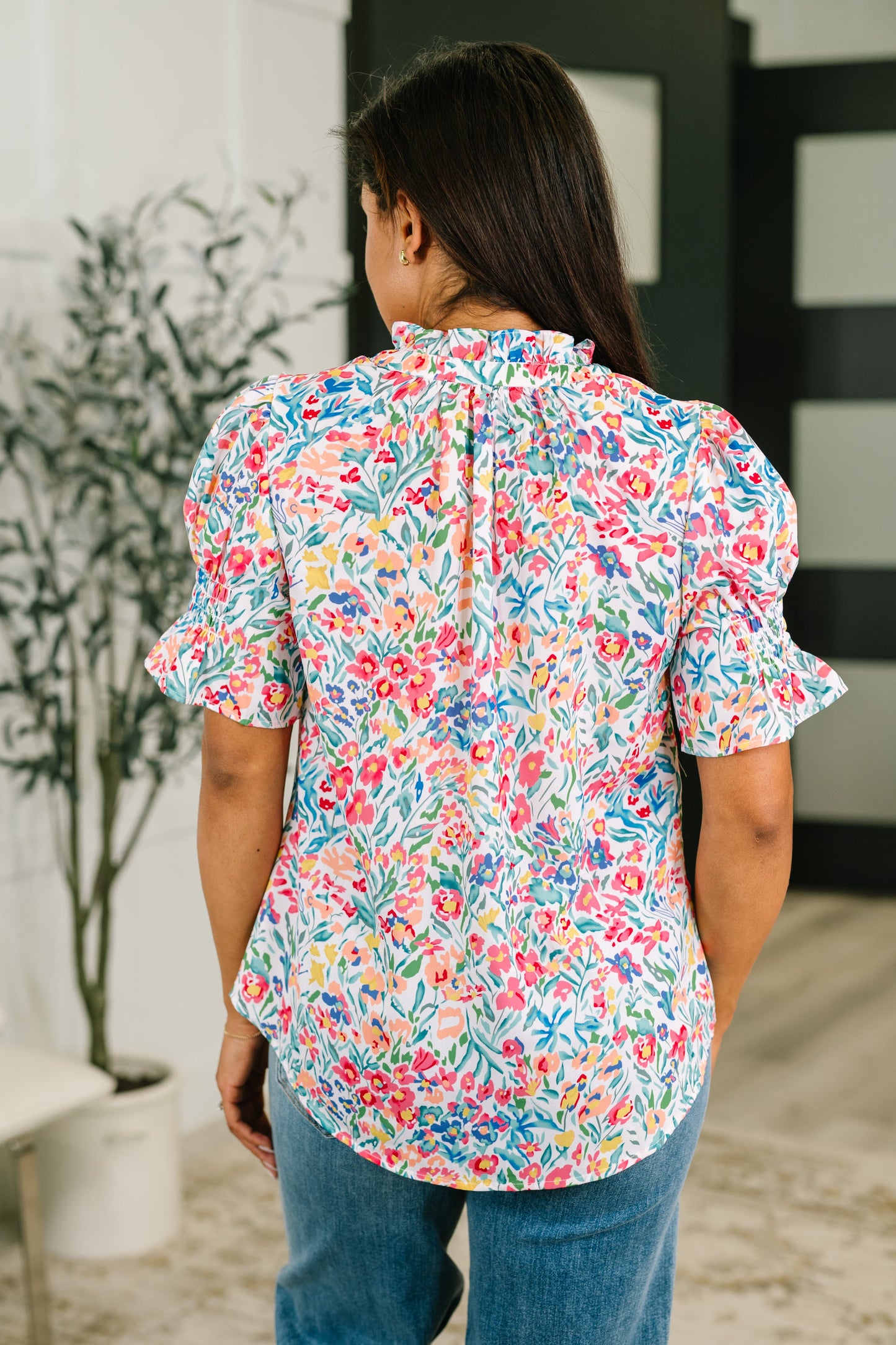 It's Been a Day Split Neck Blouse