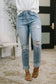 Judy Blue High Rise Patch Pocket Distressed Boyfriend Jeans