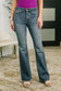 Judy Blue Mid Rise Flare Jean with Front Flap Pockets
