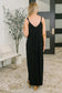 Just Getting Started Spaghetti Strap Maxi Dress in Black
