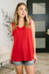 Just Give In Ribbed Knit Tank in Red