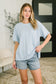 Just Like That Relaxed Heather Tee in Blue