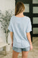 Just Like That Relaxed Heather Tee in Blue