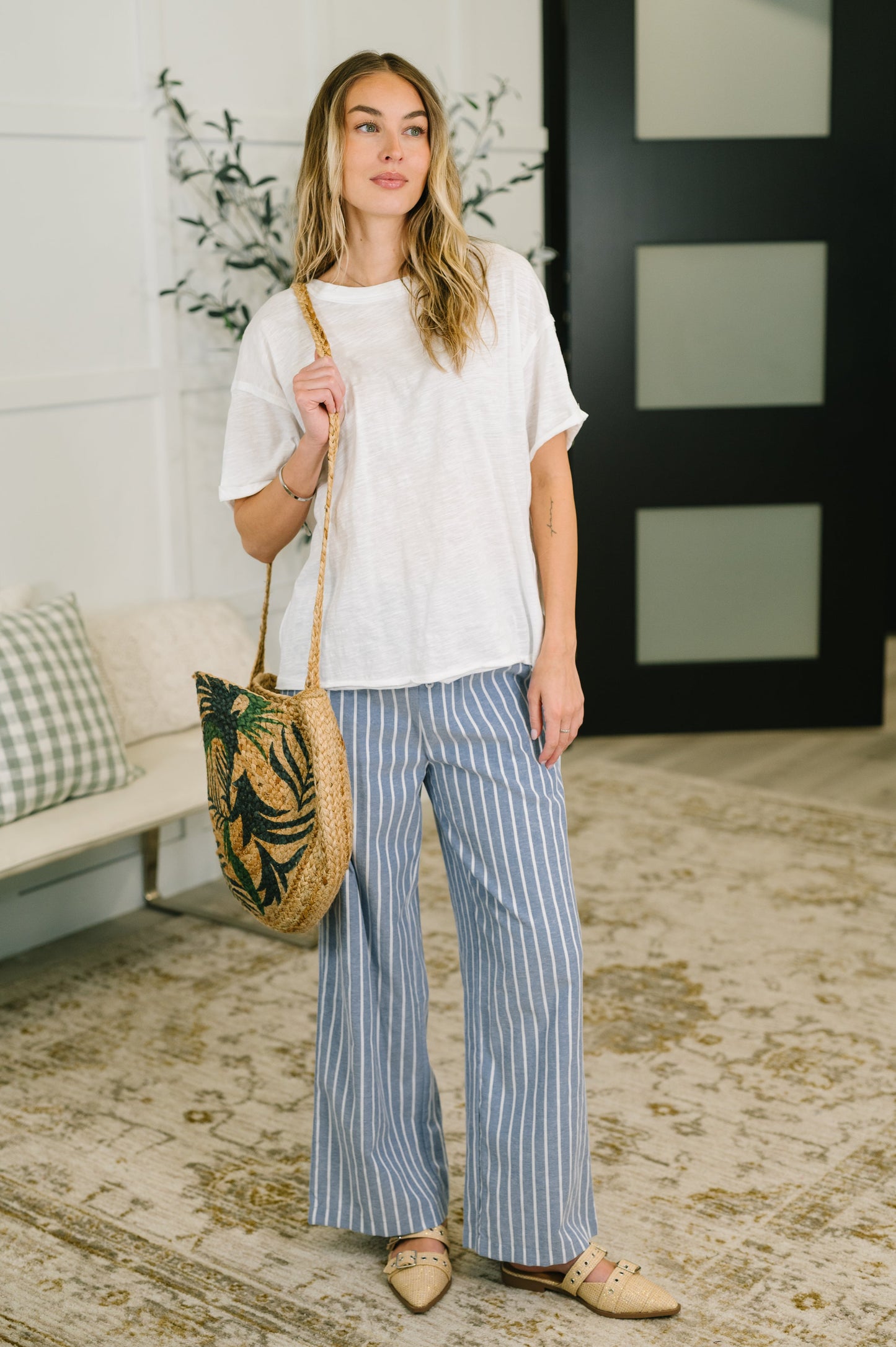 Just Like That Relaxed Heather Tee in Ivory