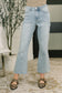 Judy Blue Mid Rise Kick Flare Jeans w Raw Hem