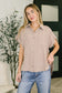 Keep Up Collared Button Down in Ash Mocha