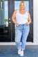 Keep a Secret Rib Knit White Tank
