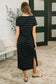 Keep em' Talkin Scoop Neck Midi Dress