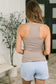 Keeping it Cool Scoop Neck Tank in Ash Mocha