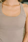 Keeping it Cool Scoop Neck Tank in Ash Mocha