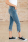 Judy Blue Mid Rise Cuffed Skinny Capri Jeans