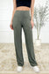 Leg Day Legends Straight Leg Bottoms in Grey Sage