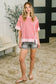Like Two Old Friends Exposed Seam Top in Pink