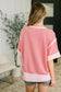 Like Two Old Friends Exposed Seam Top in Pink