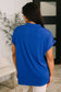 Lizzy Bloom Split Neck Blouse in Royal Blue
