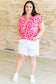 Lizzy Cap Sleeve Top in Pink and Peach Floral
