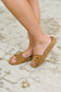 Lizzy Slip On Buckle Strap Sandal in Tan