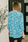 Lizzy Top in Aqua Paisley